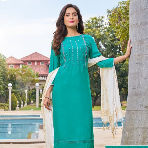 Daily Wear Rayon Kurti Set at Rs.550/Piece in chhattarpur offer by Girls  zone